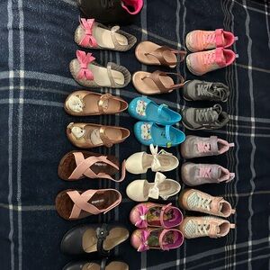 Pink and Gray Sandals with Decorative Details